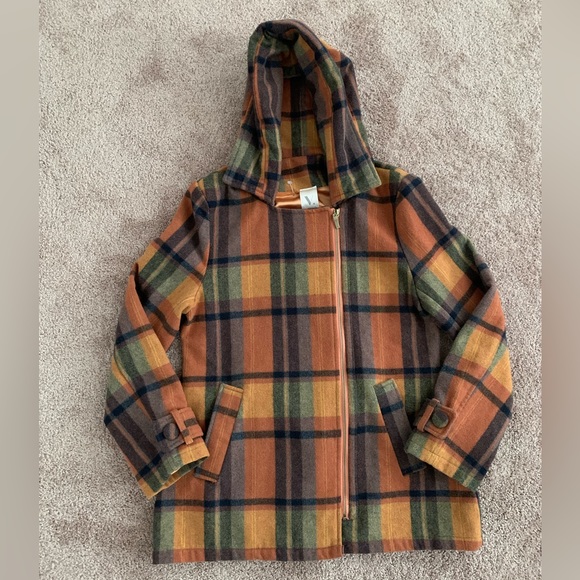 V Los Angeles Full Zip Wool Hooded Coat - Large - Picture 3 of 12